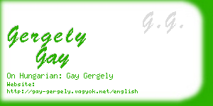 gergely gay business card